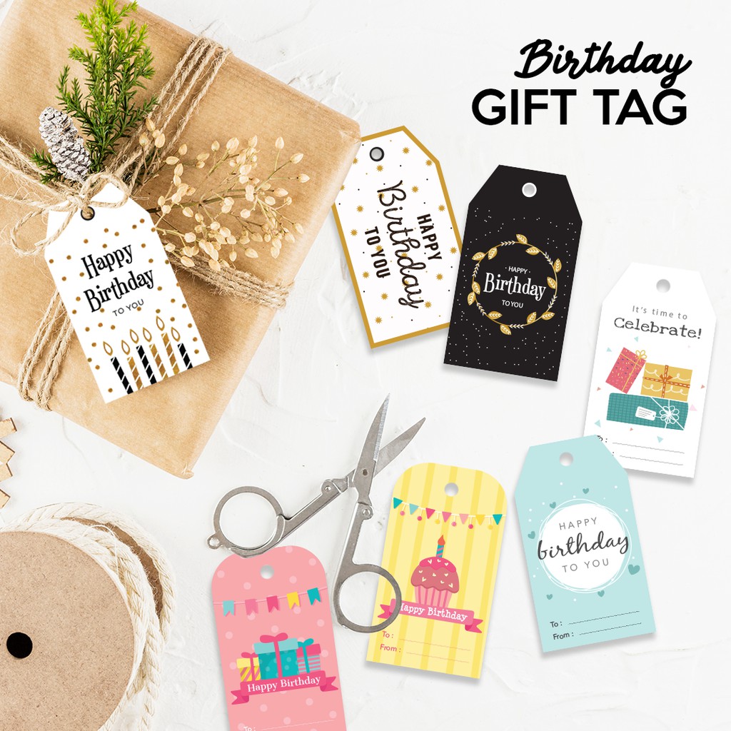 

Gift Tag Ultah (ISI 10) Hang Tag ulang tahun
