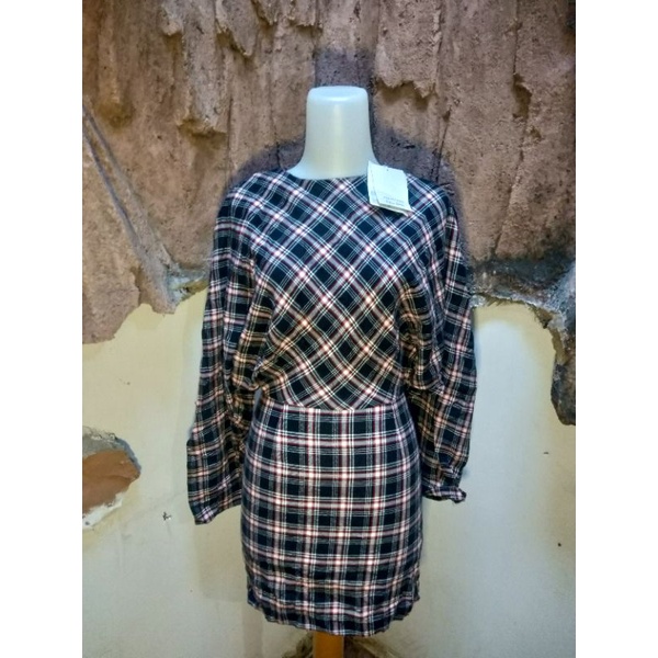 & Other Stories Checkered Cotton Dress