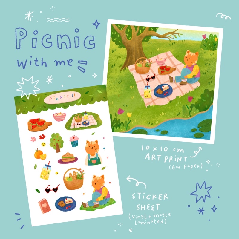 

Ginger Studio - Picnic Art Print & Sticker Sheet