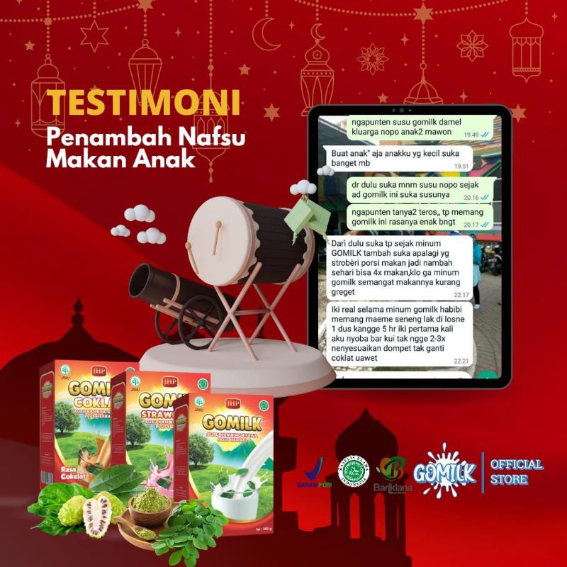GRATIS BONUS / GOMILK SUSU KAMBING ETAWA PLUS HERBAL DAUN KELOR / SUSU ETAWA / SUSU KAMBING / SUSU