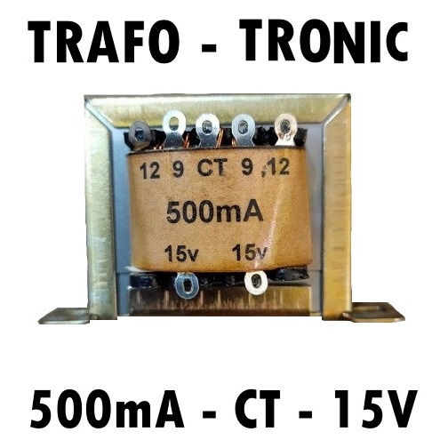 Trafo Tronic 500mA CT Output 15 12 6 CT 6 12 15 VAC Travo transformer Kotak Power Ampli Aktif Merk Tronic ASLI