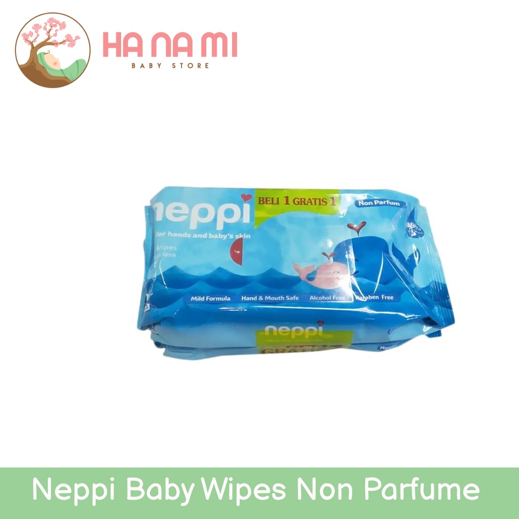 Neppi Baby Wipes Non Parfume Buy 1 Get 1 Free - Tissue Basah