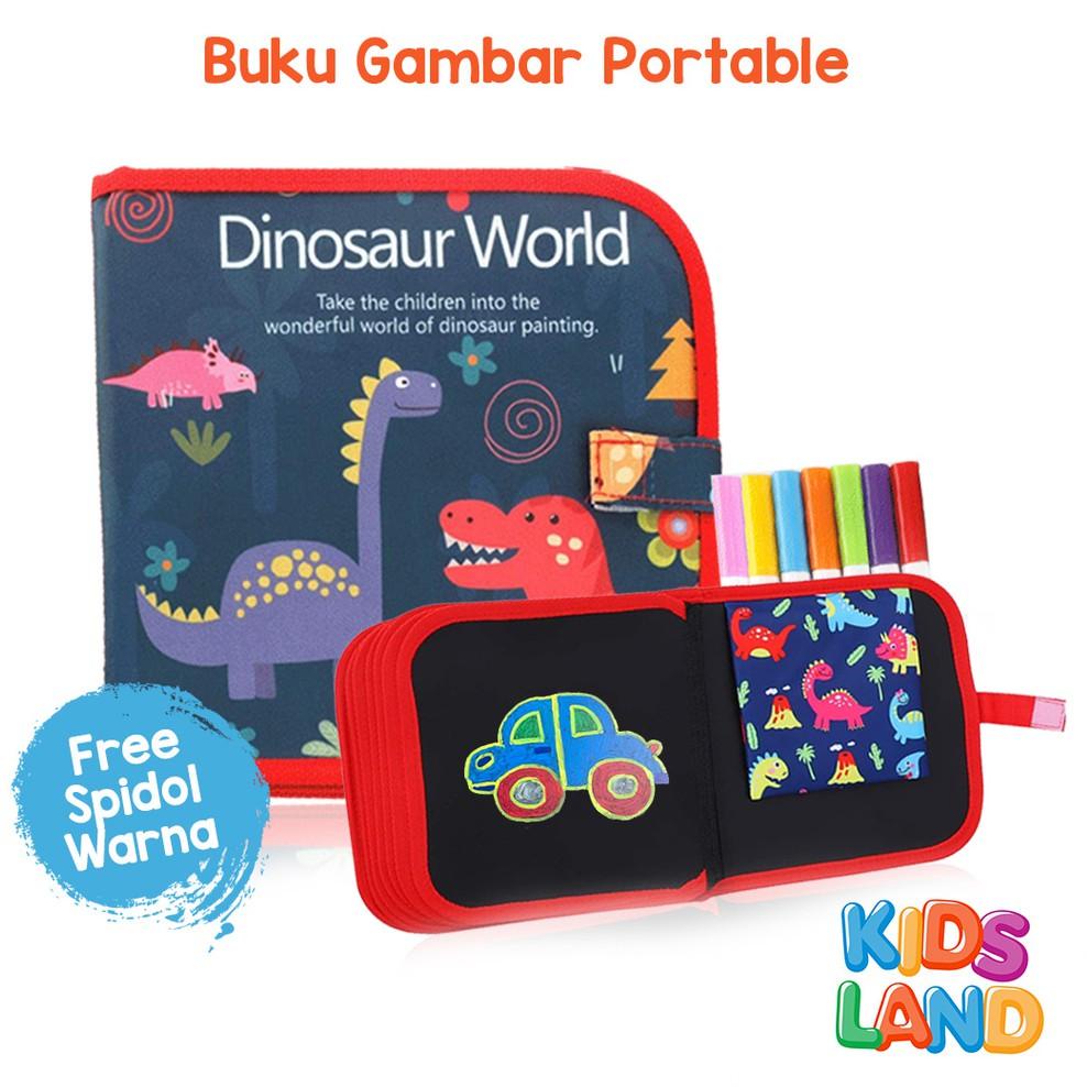 

<XaB✪> Buku Gambar Portable Free Spidol Bisa Digunakan Berulang Portable Drawing Book KIDS LAND ||Ready banyak