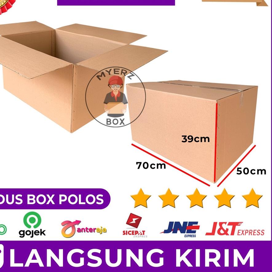 

◌ Kardus Besar Jumbo – Karton Box Polos 70 x 50 x 39 Utk Packing Pindahan ☁