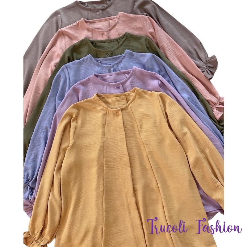 Trueoli Fashion - Anona Blouse Cana Airflow Crincle XL Kirana Shirt Sop Crinkle Airflow Blouse Wanit