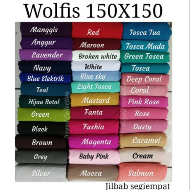 JILBAB SQUARE SYAR'I SEGIEMPAT POLOS 150x150