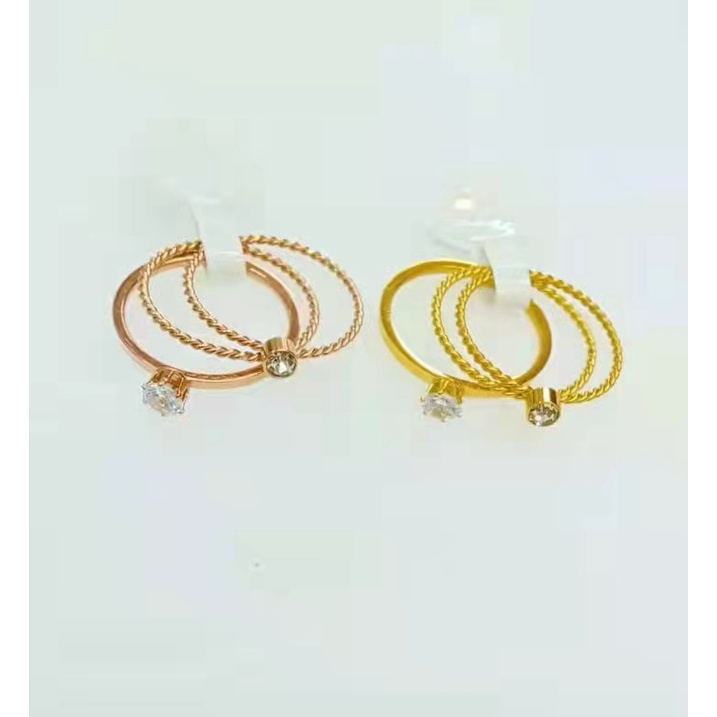 Cincin Titanium Permata Perhiasan 0704.0705