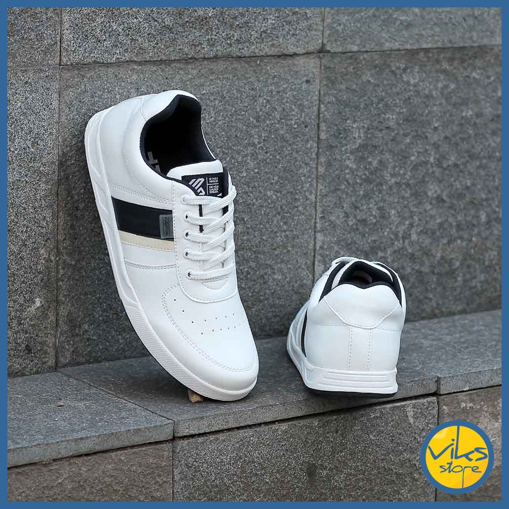 Sepatu Sneakers Putih Pria Cowok Tali Casual Distro Kuzatura Original Suede Lokal Premium Elegan Sepatu Santai