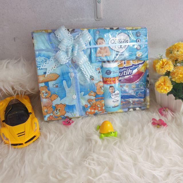 Baby gift box/parsel baby /akirashop/murah-Biru