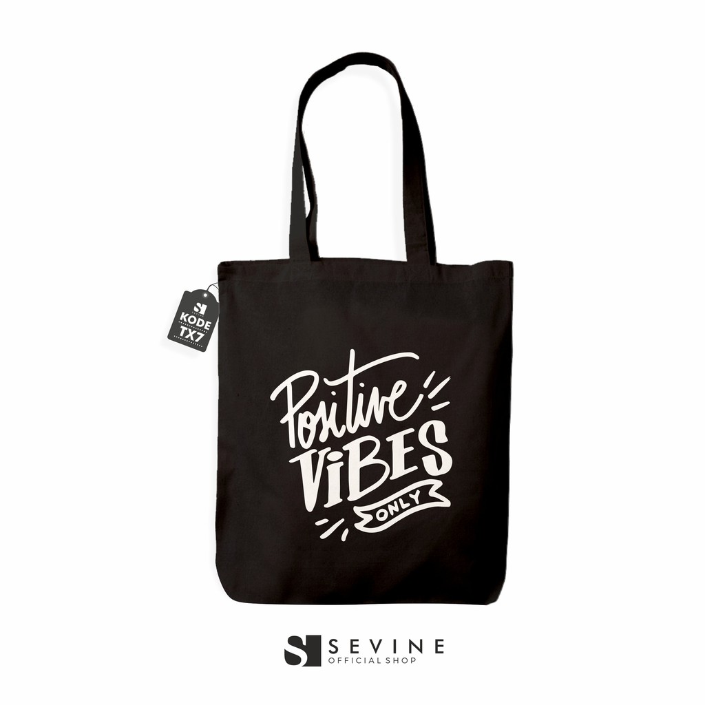 Sevine Totebag Sablon Tas Fashion Wanita Tote Bag Laptop Resleting Quote Motivation - TX