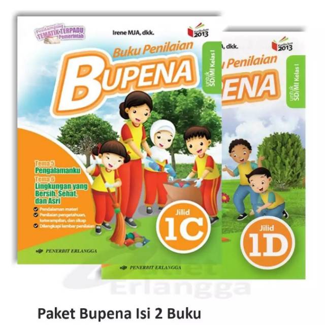 Buku penilaian BUPENA k13 Erlangga kelas 1C dan 1D semester 2