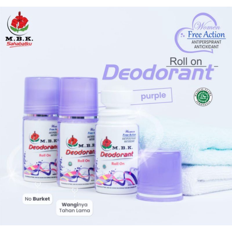 MBK Deodorant Roll On Purple Isi 40 ml Halal BPOM