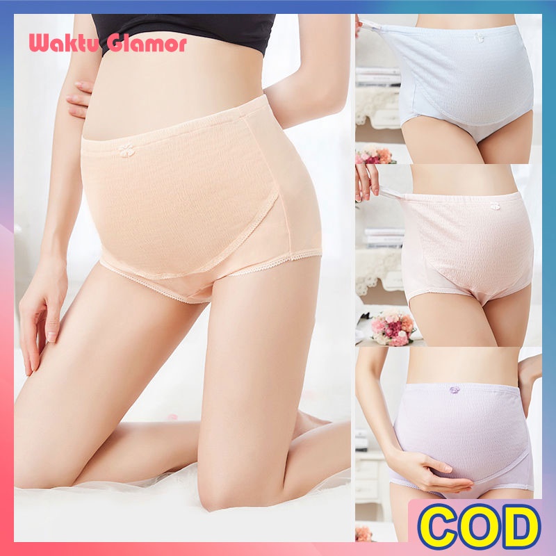 Celana Dalam Hamil Katun Haight Waist Bumil Sepinggul CD Bernapas 822