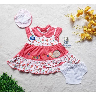 Setelan Baju Bayi Pendek Shankusen polos 3 stel | Shopee