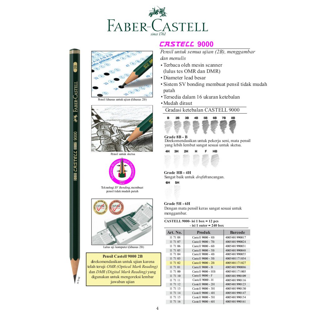 

Faber Castell Pensil 9000 ORIGINAL isi 12