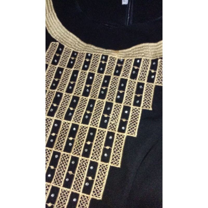 Gallery Exclusive Abaya Hitam Gamis Bordir Piramid