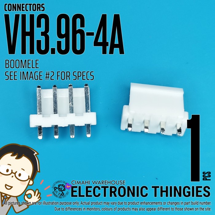 VH3.96-4A BOOMELE KONEKTOR VH3.96 HEADER 4P 4 PIN MALE 3.96