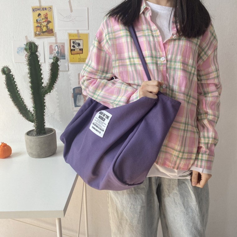 TC-36 tas kanvas canvas wanita import jepang bahu shoulder bag jumbo