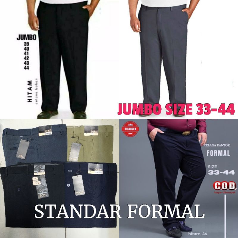 CELANA FORMAL | CELANA JUMBO PRIA | BAHAN KATUN TWIIS 33-44