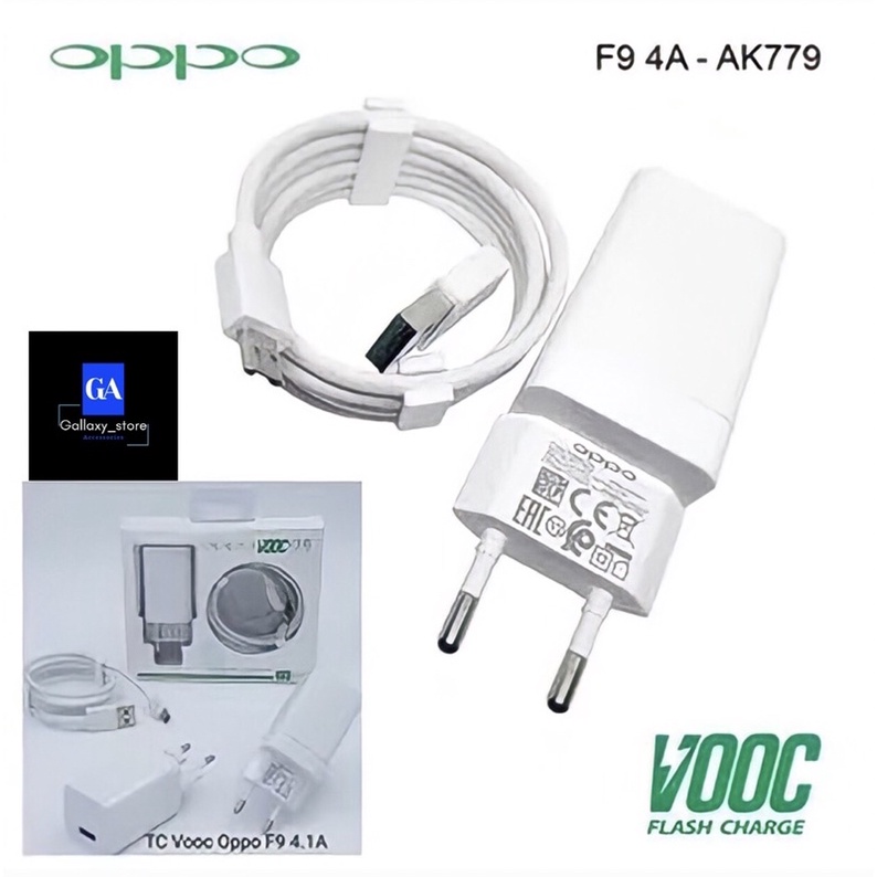 TC/Travels Charger ORI Oppo F9 F3 R9 Ak 779 Vooc 4A Fast Charging