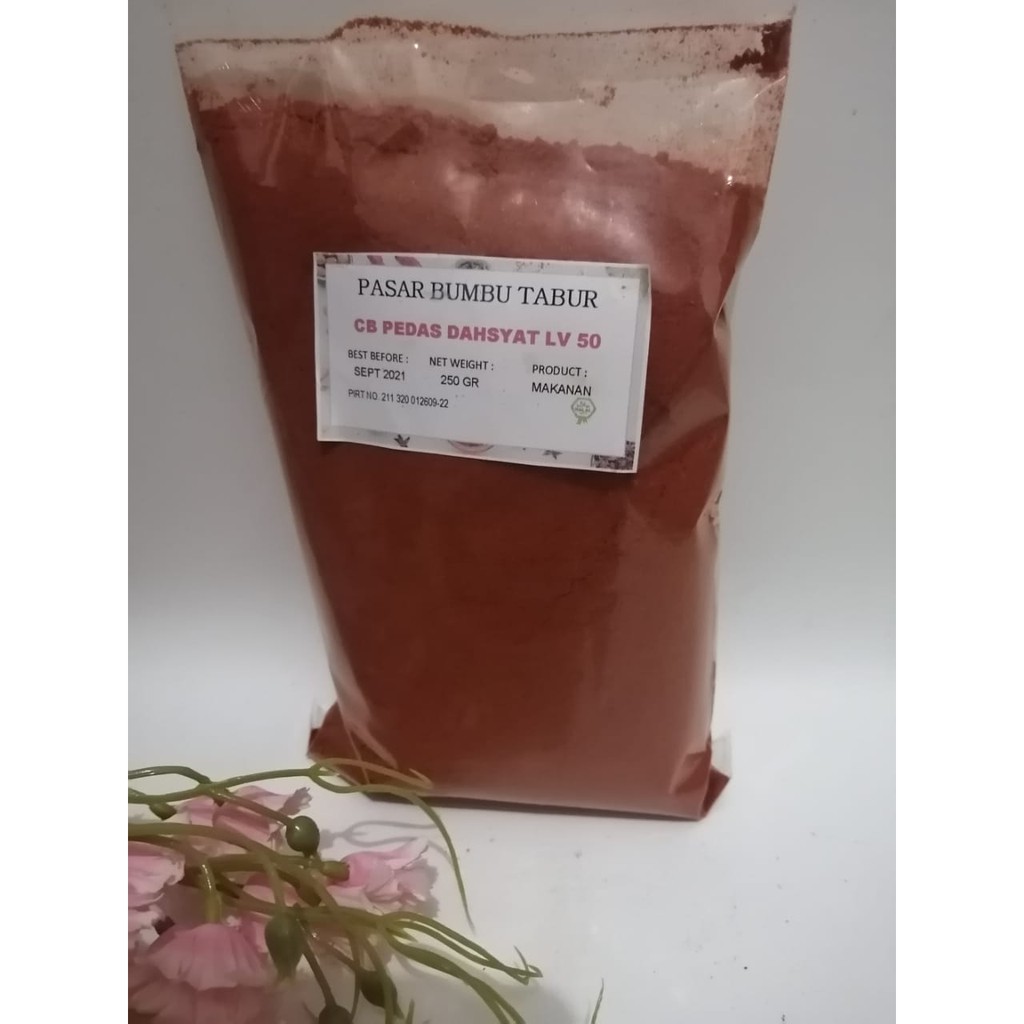 

CABE PEDAS DAHSYAT (LEVEL 50) 250 GR BUBUK MAKANAN ENAK MURAH HALAL