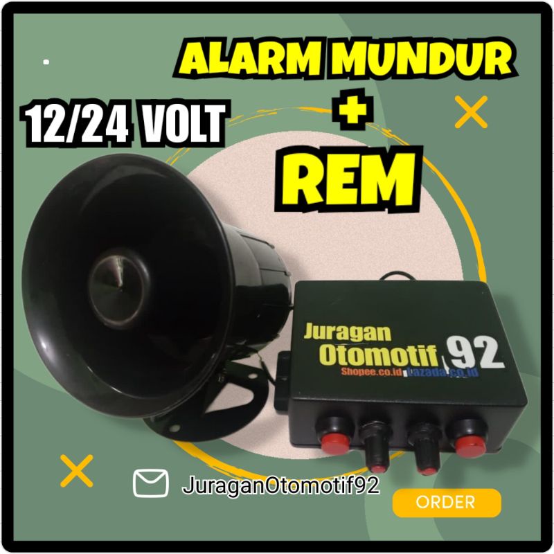 modul alarm mundur awas dan rem mobil 12 24 VOLT