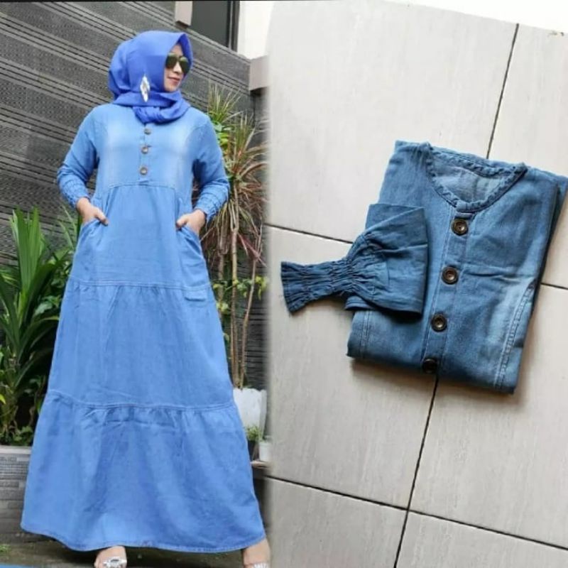 GAMIS LEVIS WANITA GAMIS TERBARU BAJU JEANS GAMIS DRESS GAMIS POLOS