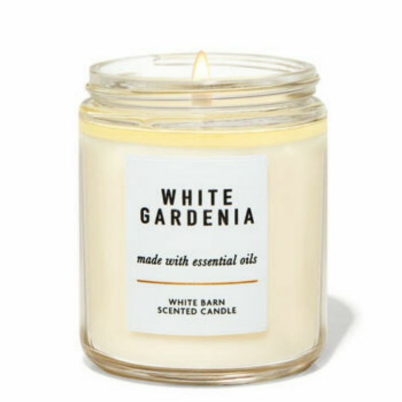 BBW CANDLE SINGLE WICK WHITE GARDENIA