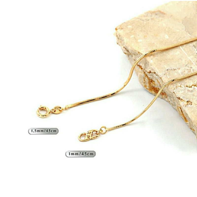 kalung perhiasan Xuping / kalung belut kilap / di jamin 100% antikarat antialergi tidak mudah luntur