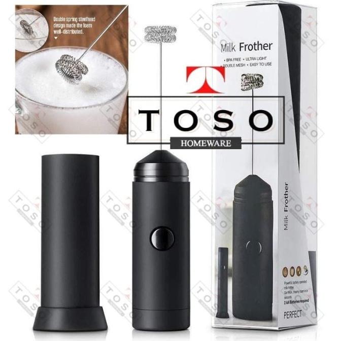 

[ COD ] Milk Frother Baterai Elektrik Double Mesh Pembuih Susu Barista Foam TERPERCAYA Kode 265