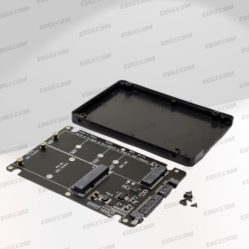 Casing External SSD M.2 NGFF + MSATA to SATA III Adapter