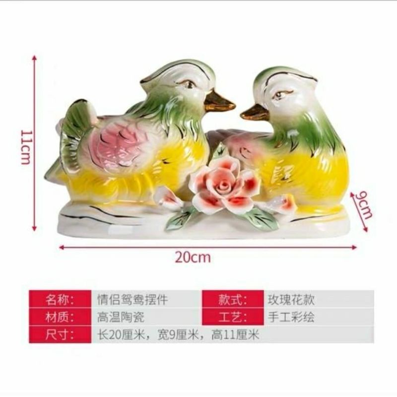 patung pajangan bebek mandarin