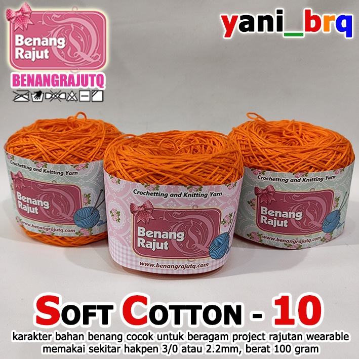 SOFT KATUN BALI SC 10 ORANGE yani_brq TOKO BENANG RAJUT Q