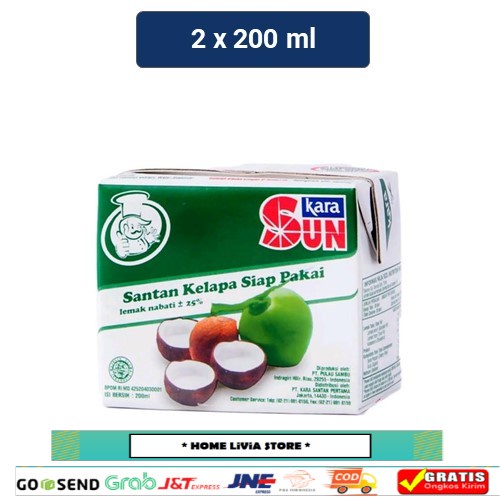 

Sun Kara Santan Kelapa 2 x 200 mL