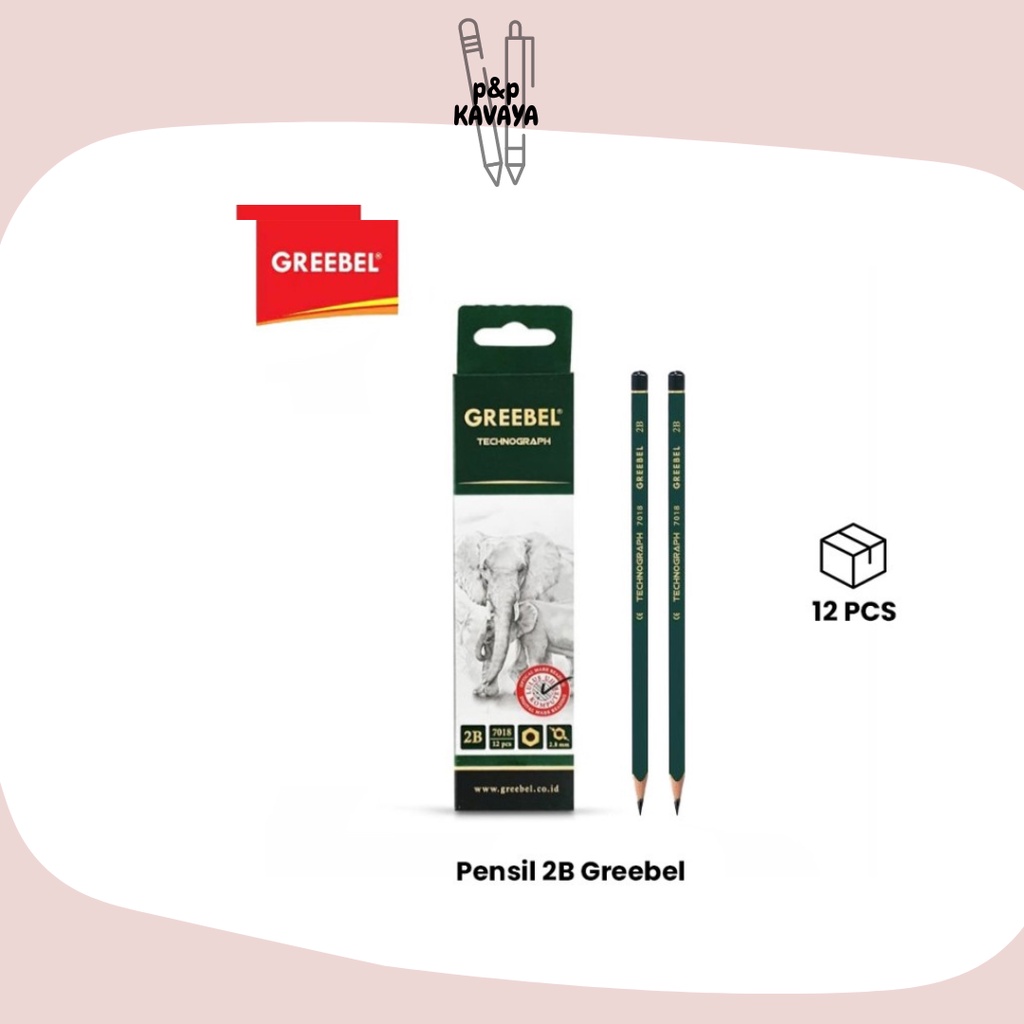 

Pensil 2B greebel 7018 Hexagonal pencil grebel per 1 pcs
