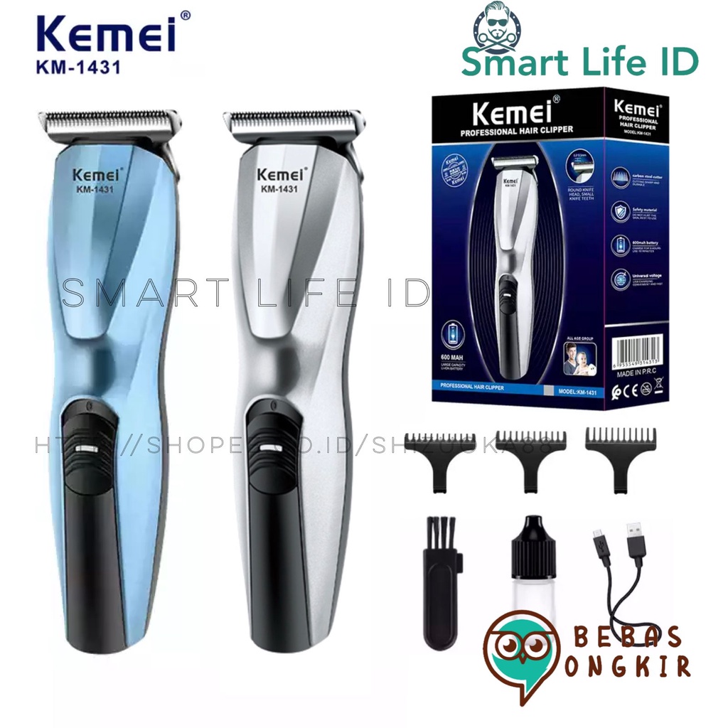 Alat Cukur Rambut Hair Clipper Detailer Trimmer Mesin Cukuran Jenggot Kumis Kemei KM 1430 1431