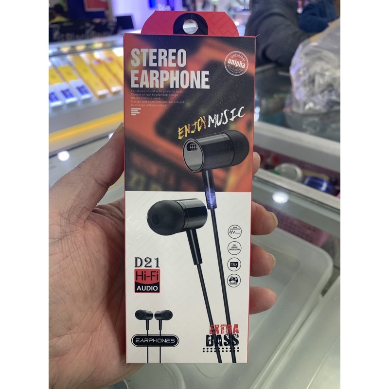 Earphone headset hedfree handfree Extra Bass D21, L29