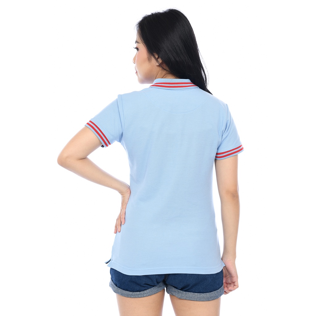 OVLE Kaos Polo Shirt Wanita | Kaos Cewek | Baby Blue