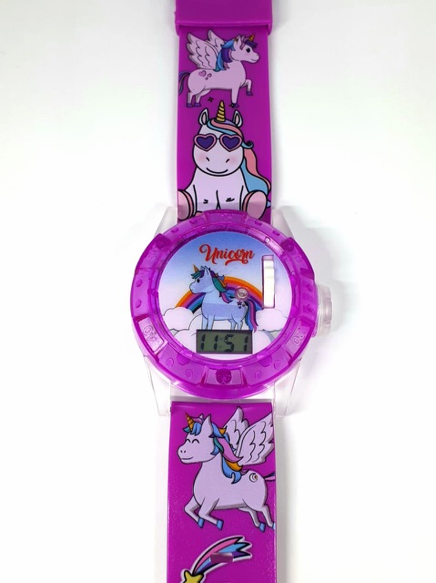 Jam Tangan Anak Melody Laser Proyektor Digital Unicron