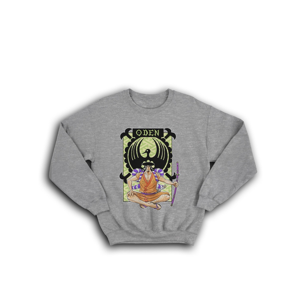 SWEATER CREWNECK ODEN ANIME ONE PIECE PIRATE PLASTISOL TERBARU