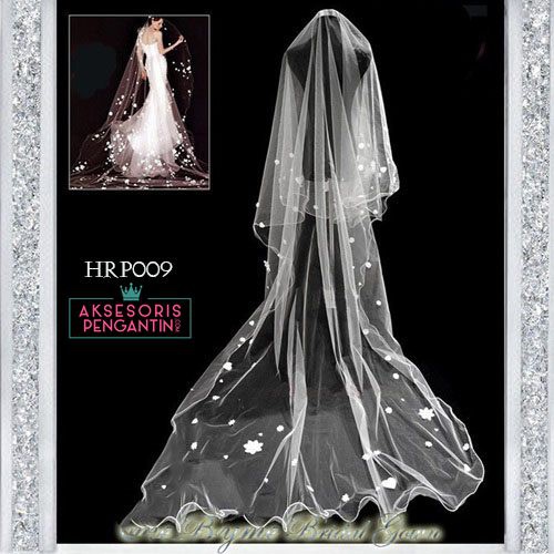 [LIMITED STOCK] HIASAN KEPALA PENGANTIN VEIL PENGANTIN PANJANG PUTIH HRP009