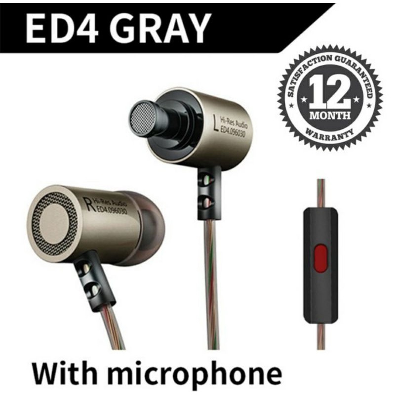 Knowledge Zenith KZ ED4 Earphones headset with mic in-ear