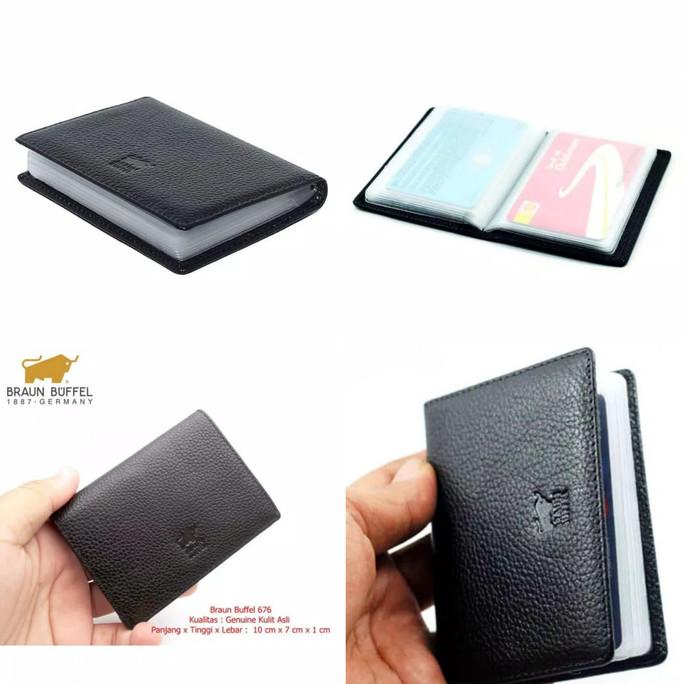 

Dompet Kartu/Card Holder Kulit Braun Buffel 20 Slot Plastik Terlaris