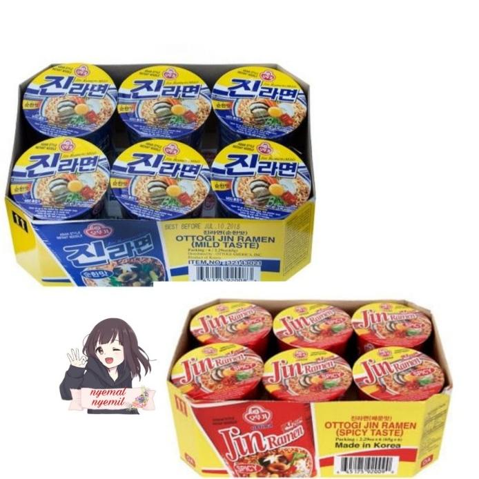 

OTTOGI JIN RAMEN MILD SPICY CUP-MIE RAMEN KOREA