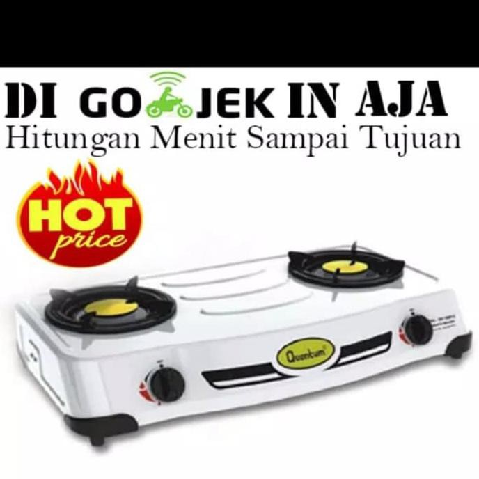 Quantum Qgc-201Dmpc. Kompor Gas 2 Tungku. Burner Kuningan. Baru - Terbaik !