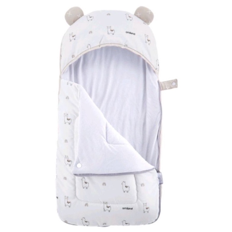 Omiland Sleeping Bag Selimut Topi Kantong Tidur Bayi Lembut &amp; Hangat Sloth Series - OB26151-2