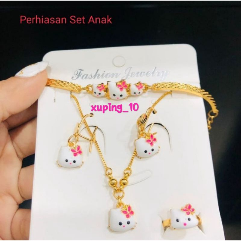 Perhiasan set anak xuping karakter hello Kitty SET01