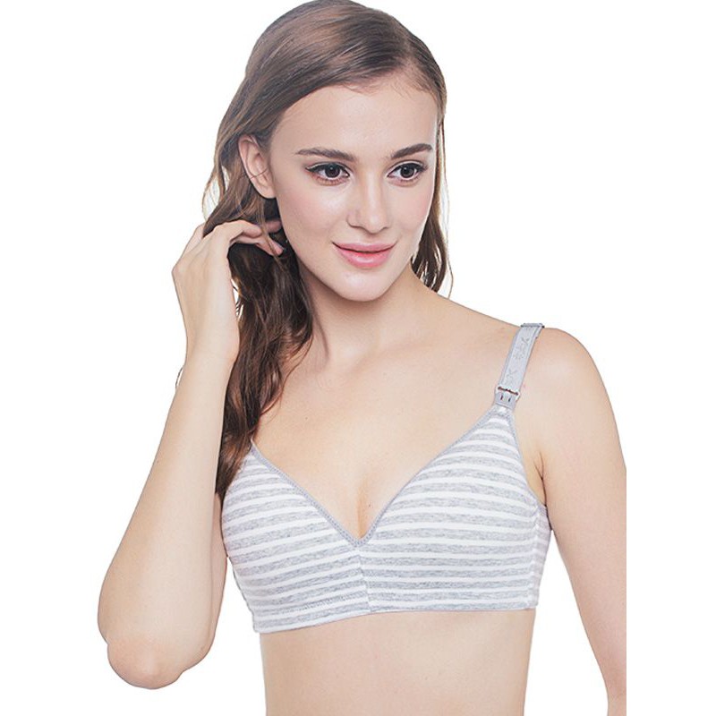 MOOIMOM B6887WC Stripe Maternity &amp; Nursing Bra Hamil Menyusui