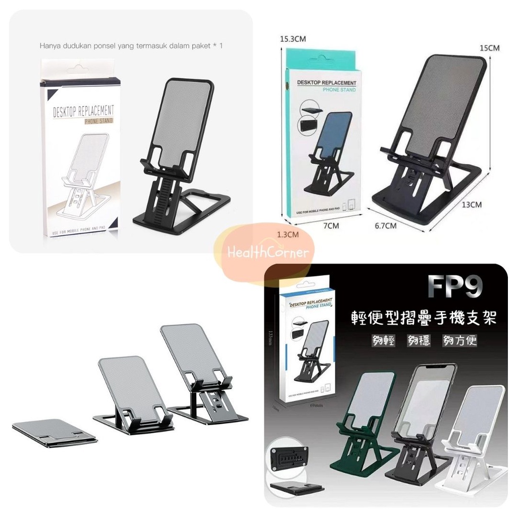 Desktop Stand For Mobile Phone Stand Holder HP / Holder Handphone Adjustable / Holder Stabilitas 360 Universal TRIPOD - WARNA RANDOM