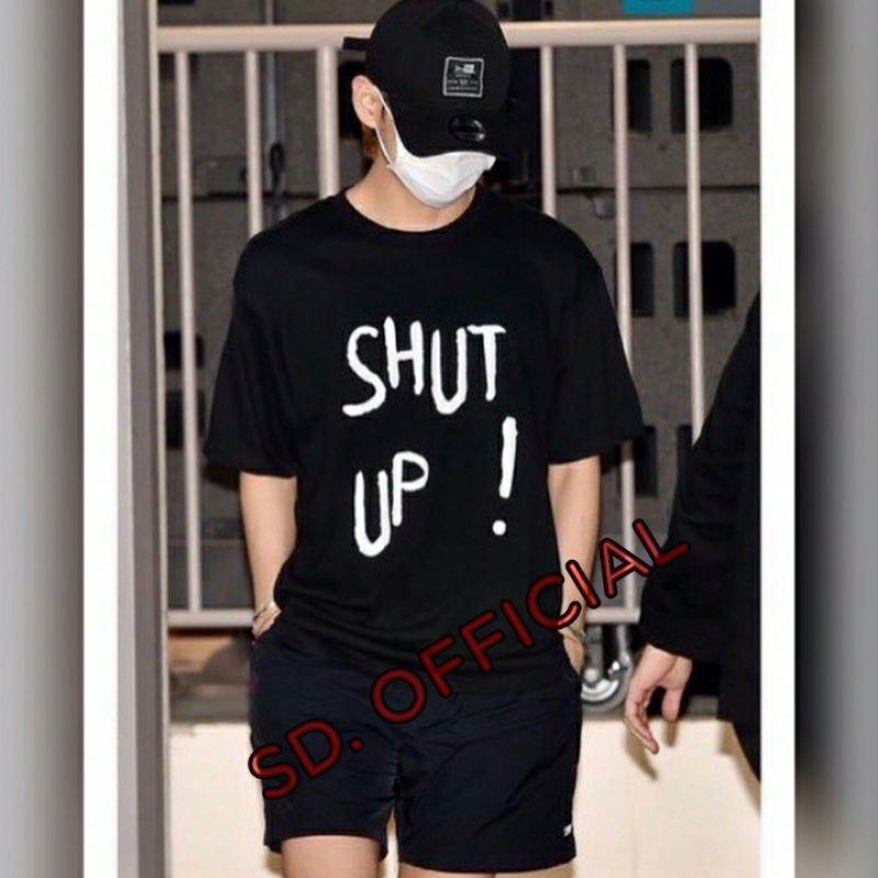 Kaos Baju Bangtan Kim Taehyung Shut Up! Free Foto